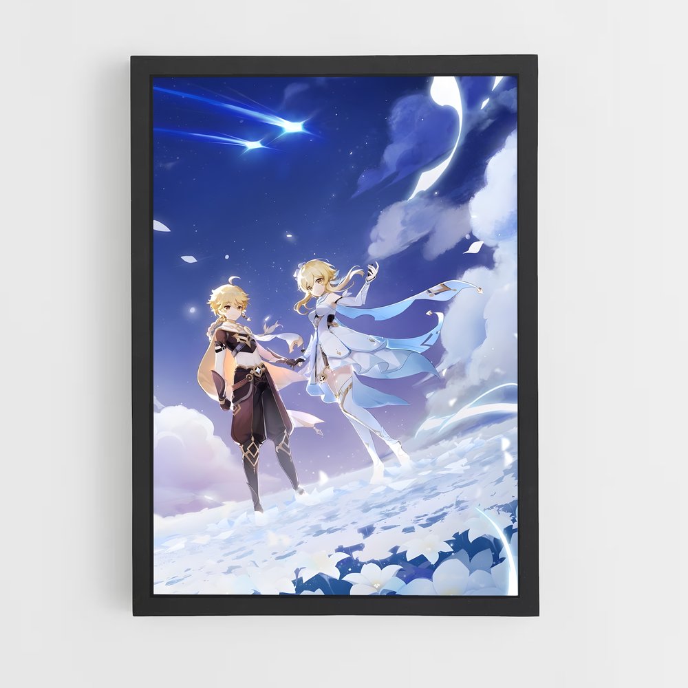 Poster Genshin de traveler – affiche Genshin impact (vue 2)